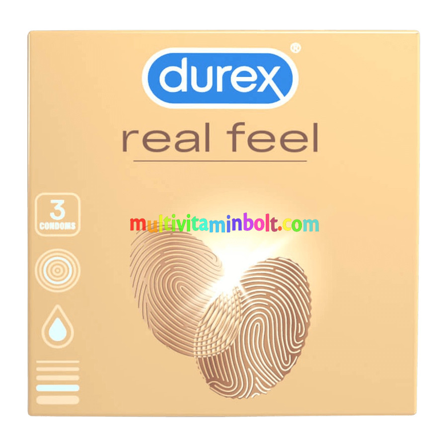 Durex RealFeel óvszer 3 db latex mentes síkosított normál