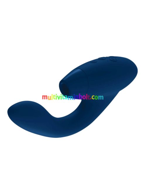 Womanizer Duo - vízálló G-pont vibrátor és csiklóizgató egyben (kék)