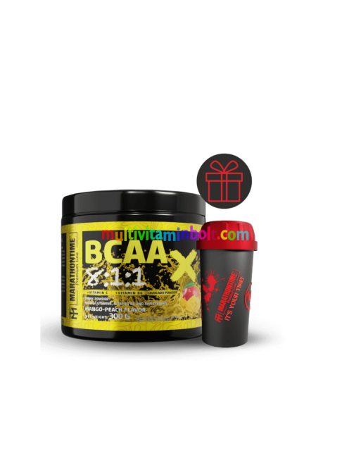 BCAA X 8:1:1 Steviával édesítve - 300 g - mangó barack - Marathontime