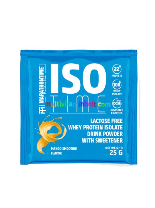 iso time mango smoothie fehérjeIzolátum laktázenzimmel dúsítva 25 g - Marathontime