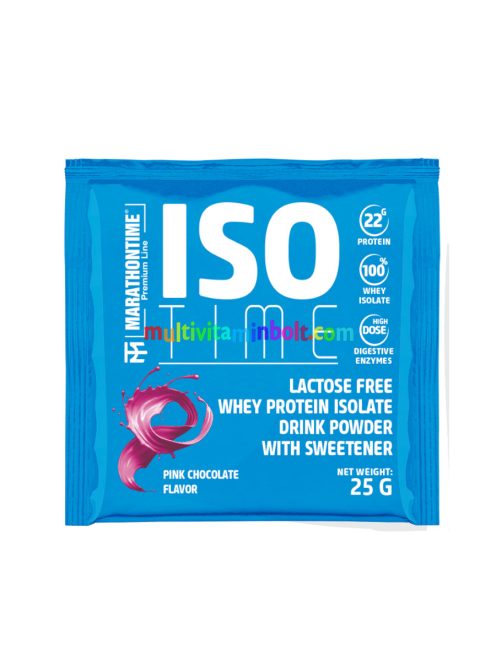 iso time pink csokoládé fehérjeIzolátum laktázenzimmel dúsítva 25 g - Marathontime