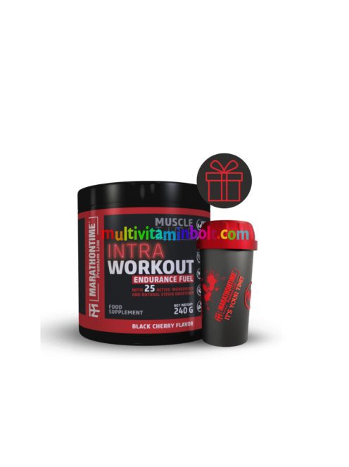 Intra Workout koffeinmentes energizáló Steviával 240 g - fekete cseresznye - Marathontime