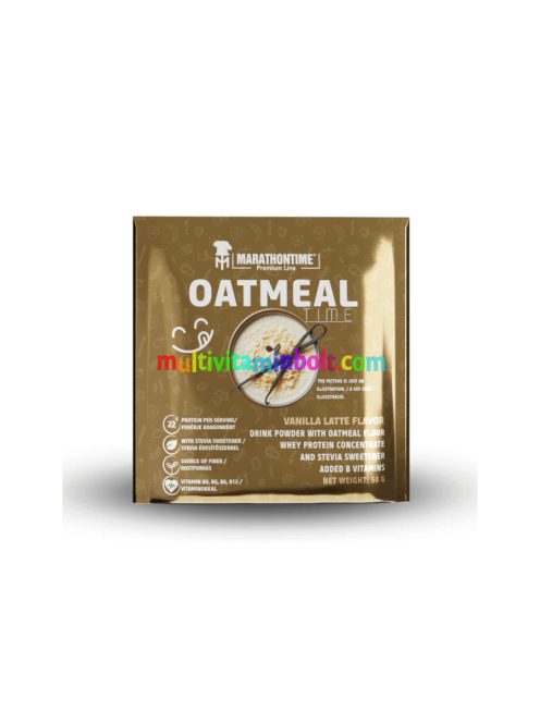 oatmeal, fehérjés zabpehely Steviával - 50 g - vaniliás-latte - Marathontime