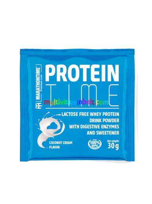 Protein Time Laktázenzimmel Dúsított fehérje kókuszkrémes íz 30 g - Marathontime