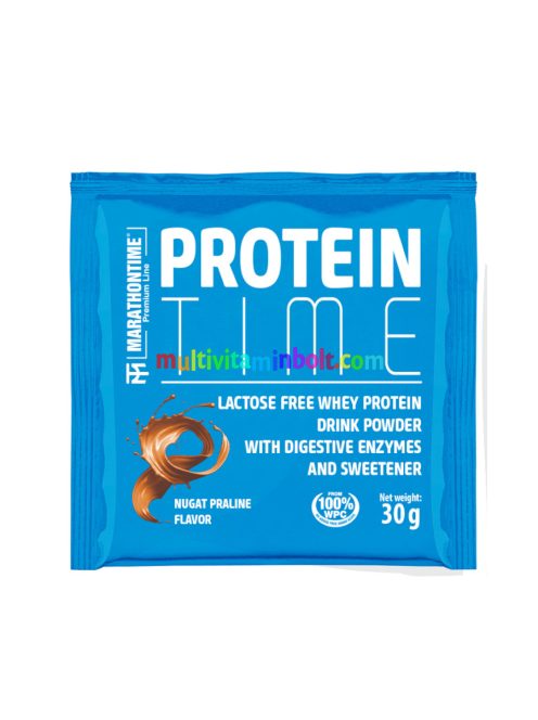 Protein Time Laktázenzimmel Dúsított fehérje nugát praliné íz 30 g - Marathontime