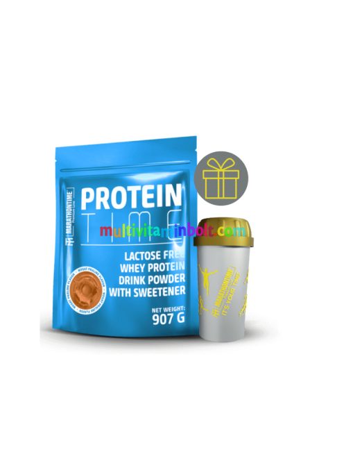 Protein Time Laktázenzimmel Dúsított fehérje nugát praliné íz 907 g - Marathontime