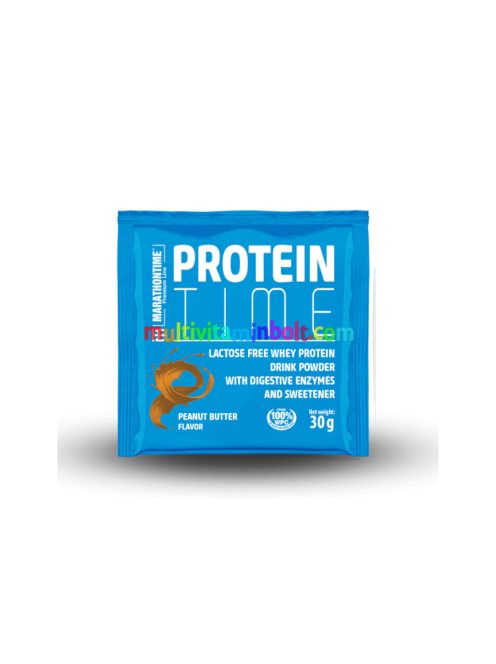 Protein Time Laktázenzimmel Dúsított fehérje mogyoróvaj íz 30 g - Marathontime