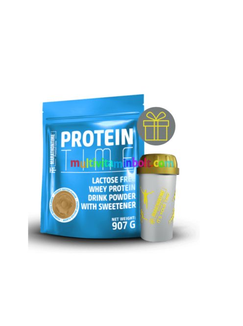 Protein Time Laktázenzimmel Dúsított fehérje mogyoróvaj íz 907 g - Marathontime