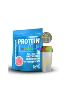   Protein Time Laktázenzimmel Dúsított fehérje málna mánia íz 907 g - Marathontime