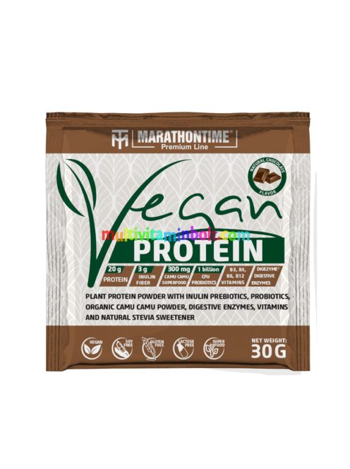 Prémium Vegán protein - csokoládé 30 g - Marathontime