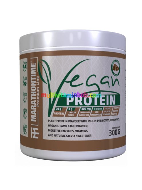 Prémium Vegán protein - csokoládé 300 g - Marathontime