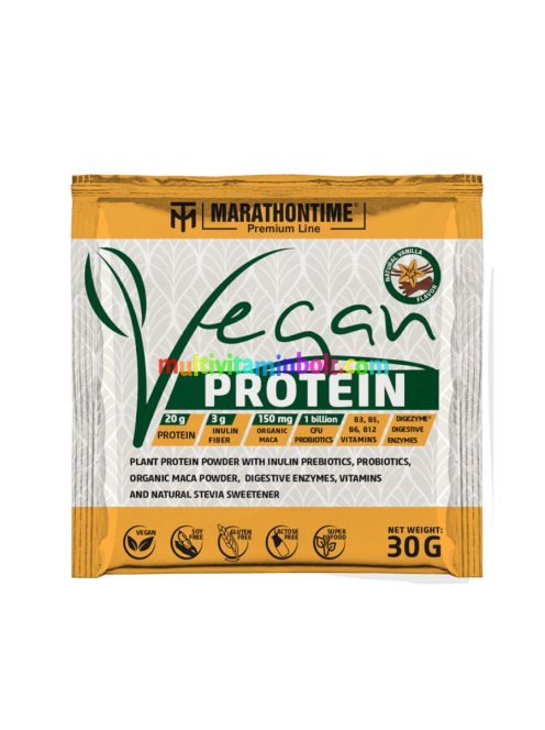 Prémium Vegán protein - fahéjas-vanília 30 g - Marathontime