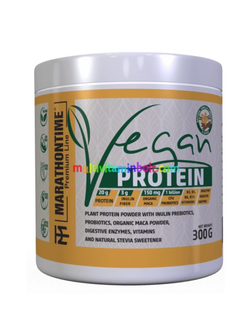 Prémium Vegán protein - fahéjas-vanília 300 g - Marathontime