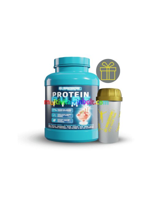 Pure Protein Time - laktáz enzimmel dúsított Fehérjekoncentrátum Steviával 900 g - epres fagylalt - Marathontime