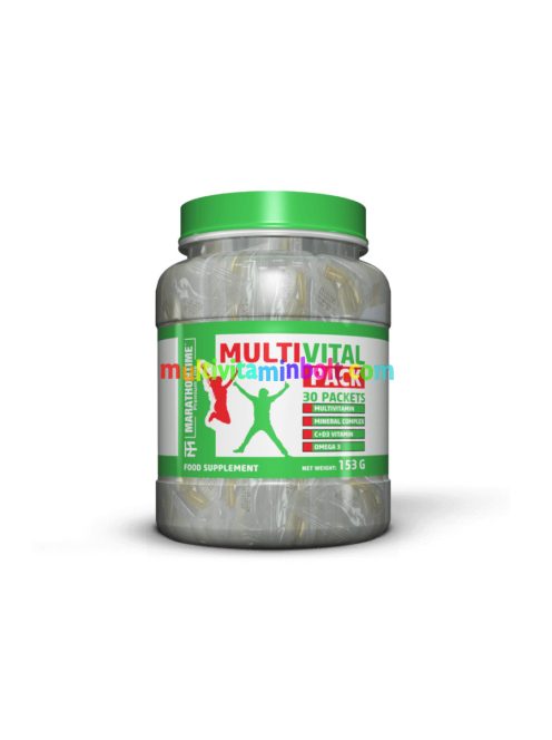 Multivital Pack - Komplex vitamin és ásványi anyag csomag (4 Kapszula/Tabletta) - 30 adag - Marathontime