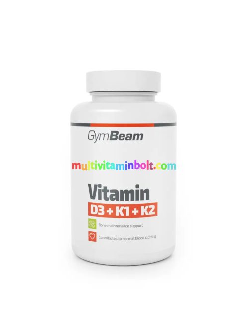 D3+K1+K2 vitamin - 60 kapszula - GymBeam