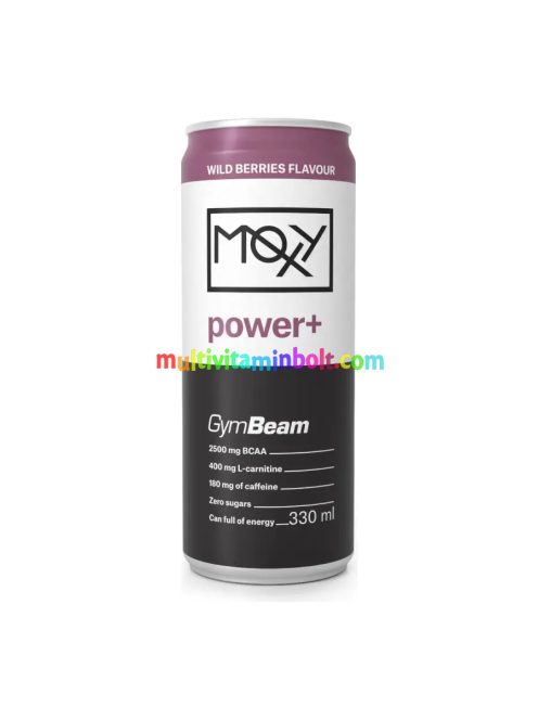 MOXY power+ Energy Drink 24 x 330 ml - erdei gyümölcs - GymBeam
