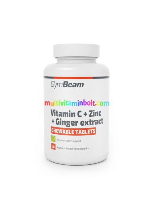 C-vitamin + cink + gyömbérkivonat - 90 rágótabletta - GymBeam