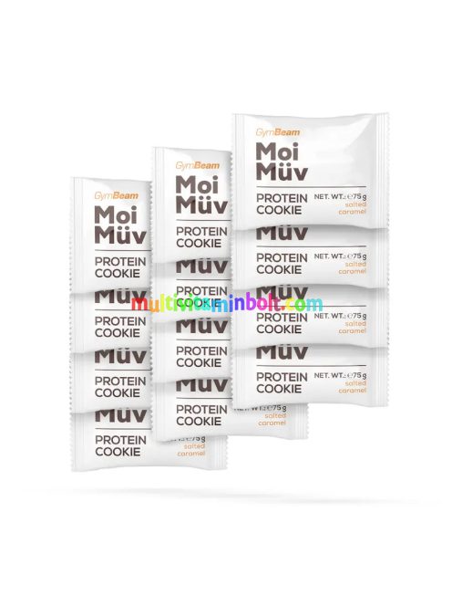 MoiMüv Protein Cookie - 12 x 75 g - sós karamell - GymBeam