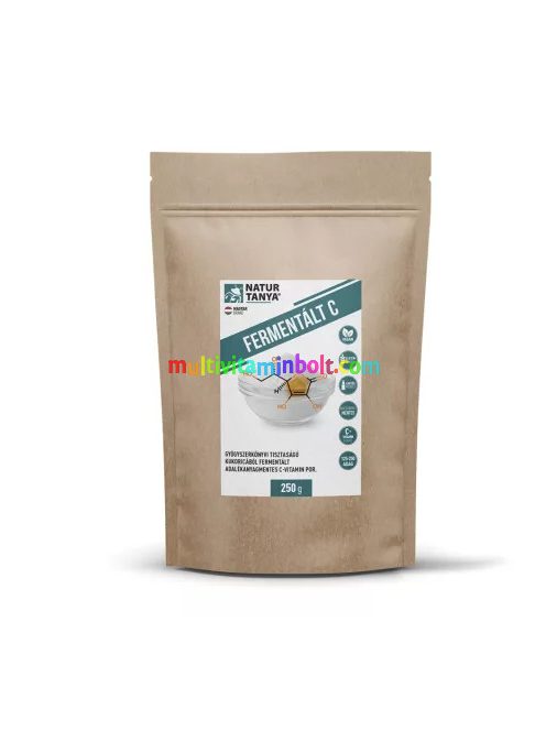 C-vitamin por - Ízesítetlen, adalékanyagmentes vegán L-aszkorbinsav külsőleg, belsőleg - 250 g - Natur Tanya