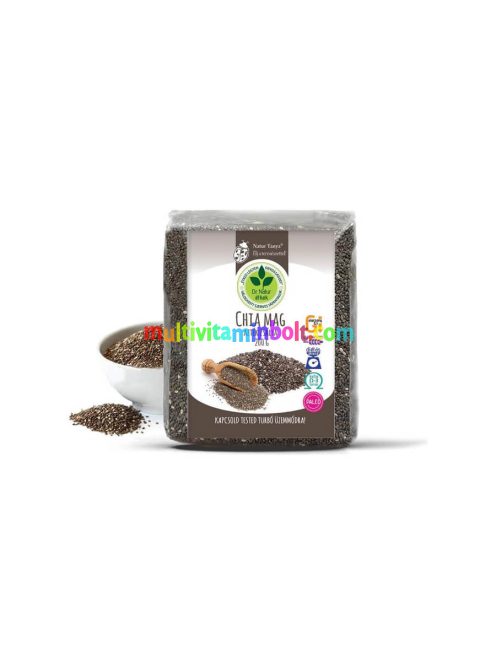 Chia mag (Fekete Salvia hispanica, Azték zsálya) - 200g - Natur Tanya