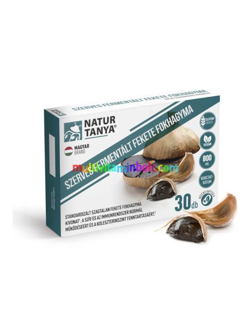 Fermentált Fekete Fokhagyma - 800 mg - 30 kapszula - Natur Tanya