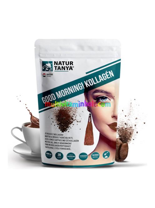 GOOD MORNING! Kollagén cappuccino - hal és marha kollagén peptidek - 320g - Natur Tanya