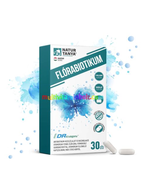 FLÓRABIOTIKUM - probiotikum és fermentált prebiotikum a bélmikrobiom egyensúlyához - 30 kapszula - Natur Tanya