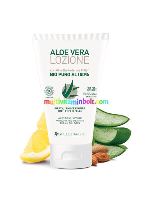 ECOBIO minősítésű 100%-os aloe vera feszesítő testápoló - 150 ml - Specchiasol