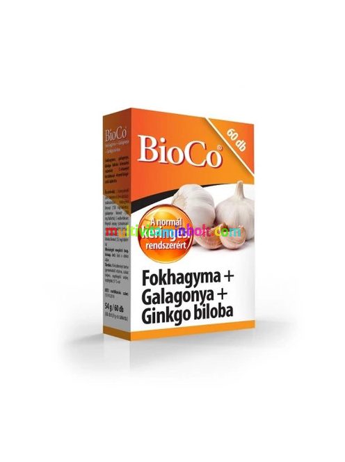 BioCo Fokhagyma + Galagonya + Ginkgo biloba 60 db