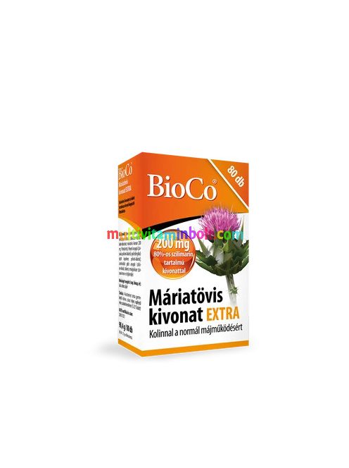 BioCo Máriatövis Extra 200mg, (Kolin 85 mg) 80 db