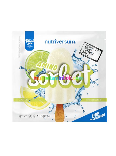 Amino Sorbet - 20 g - DESSERT - Nutriversum - citrom-lime