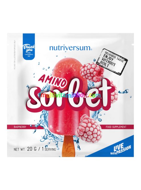 Amino Sorbet - 20 g - DESSERT - Nutriversum - málna