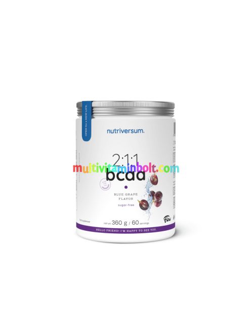 2:1:1 BCAA Sugar Free - 360 g - kékszőlő - Nutriversum