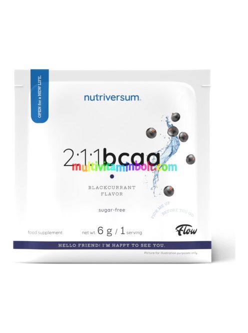 2:1:1 BCAA Sugar Free - 6 g - fekete ribizli - Nutriversum