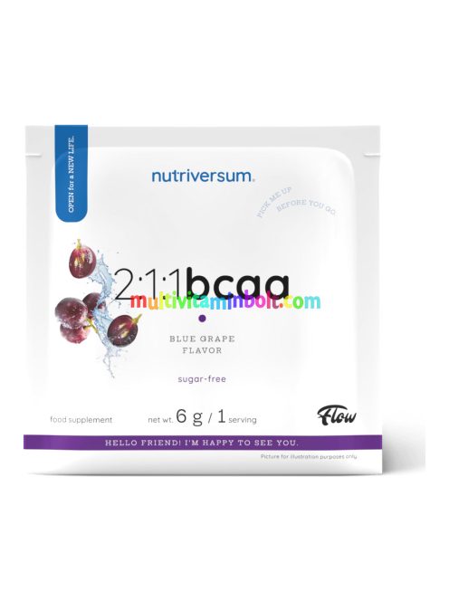 2:1:1 BCAA Sugar Free - 6 g - kékszőlő - Nutriversum