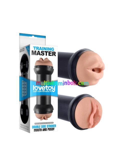 Training Master Double Side Stroker Pussy and Mouth Flesh - Lovetoy