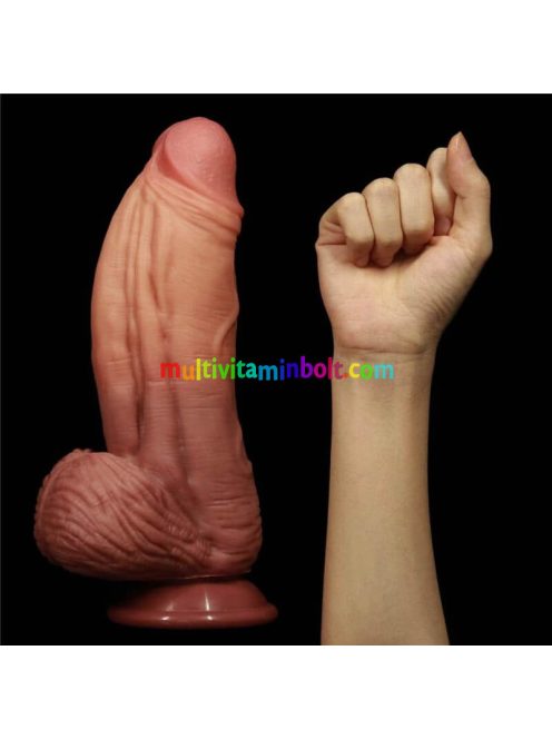 Lovetoy - Dual-layered Silicone Nature Cock Brown - 10 inch