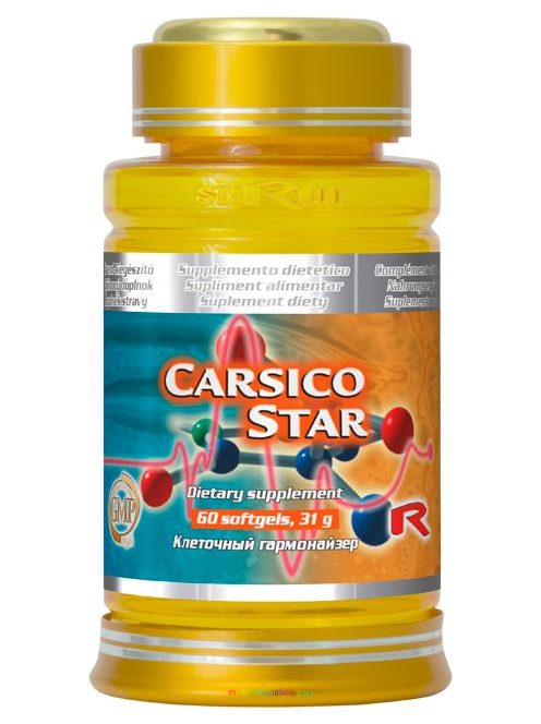 Carsico Star  60 db lágyzselatin kapszula Q10 koenzimmel, E-vitaminnal és L-karnitinnal - StarLife