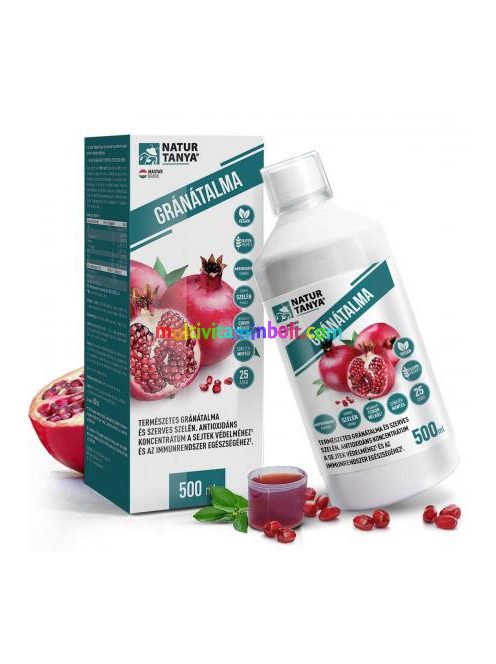 Gránátalma koncentrátum szelénnel, 500 ml, 25 adag - Natur Tanya