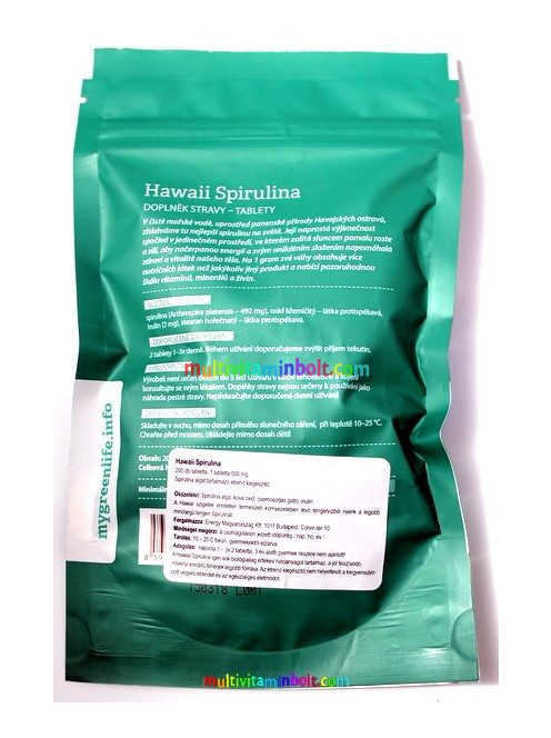 Hawaii-Spirulina-tabletta-200db-Organikus-Spirulina-mygreenlife-energy-alga