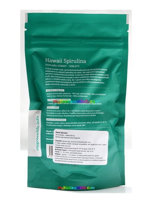 Hawaii-Spirulina-tabletta-200db-Organikus-Spirulina-mygreenlife-energy-alga