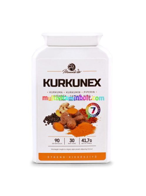 KURKUNEX 3x90 db kapszula, kurkuma és kurkumin - Mannavita