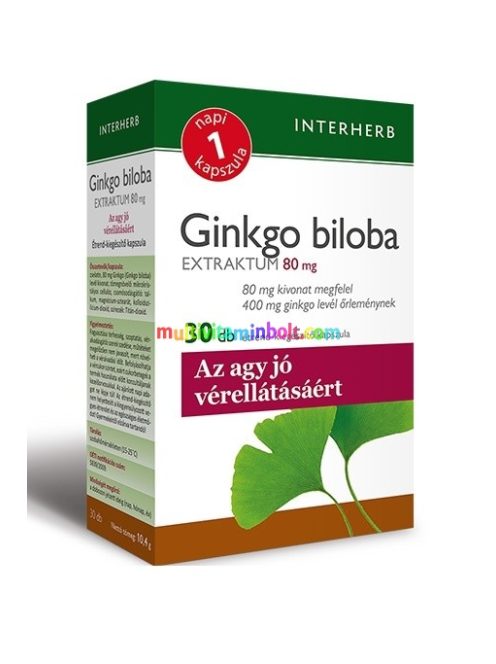NAPI1 Ginkgo Biloba Extraktum kapszula 80 mg 30db - Interherb