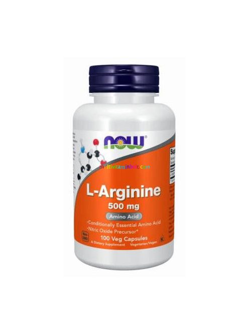 NOW L-arginine 100 db kapszula, 500 mg