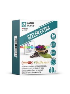   Szerves Szelén EXTRA 60 db tabletta, BioPerine feketebors kivonattal, 100 mcg-os L-szelenometionin, kiváló biohasznosulással -  Natur Tanya
