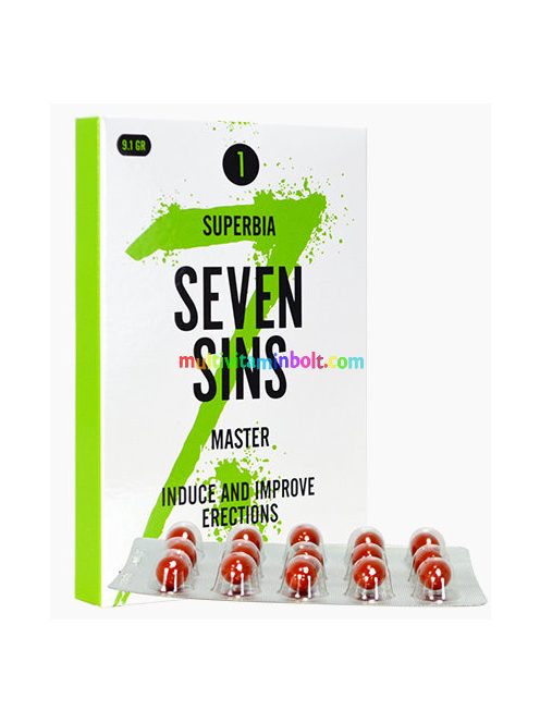 Seven Sins Master Vágyfokozó, 15 db lágyzselatin kapszula Férfiak részére