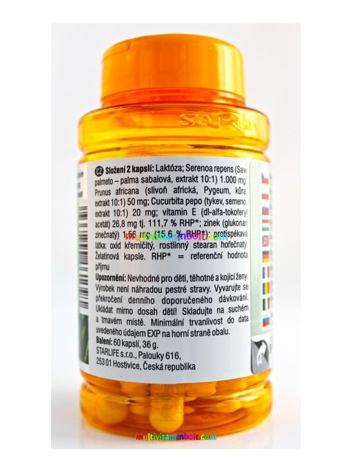 	 Tramostic Star 60 db kapszula fűrészpálma kivonattal a prosztata egészségéért, férfiaknak