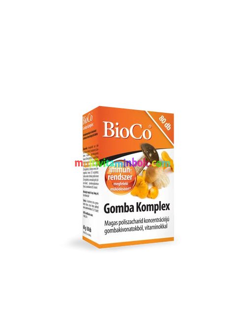 Gomba komplex 4-féle gyógygombából, 80 db tabletta - Bioco