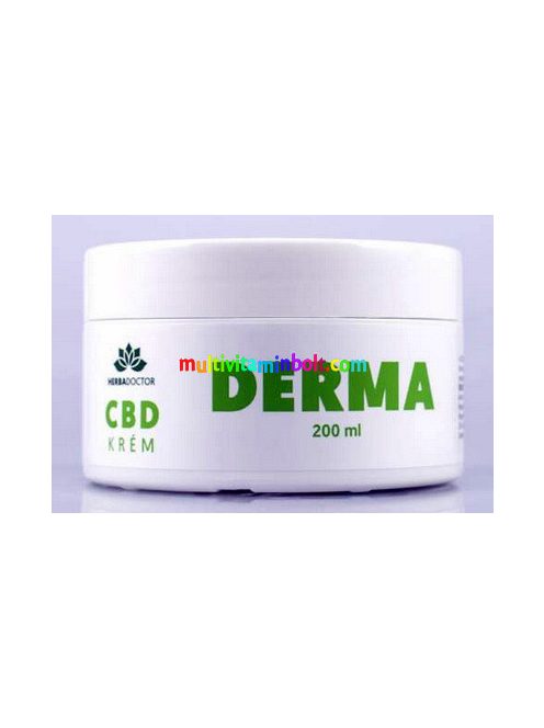 CBD DERMA krém 200 ml, bőrproblémák, sebek, ekcéma, akne, bőrpír, viszketés - HerbaDoctor